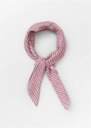 Striped Cotta scarf Mauve Orchid Pink Becksøndergaard 